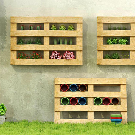 Ideas de decoración con palets: hacer un pequeño jardín o huerto urbano
