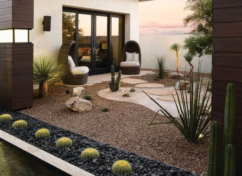 piedras del patio del patio trasero