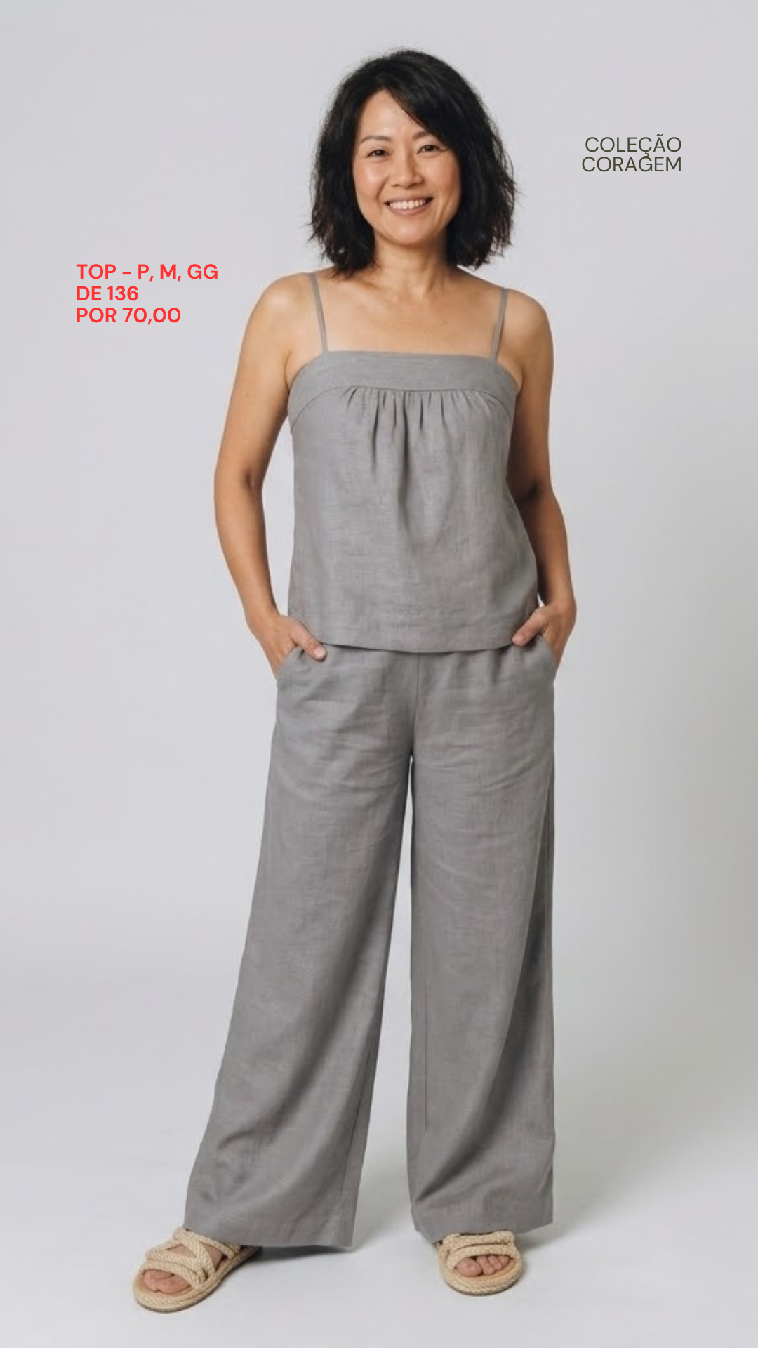 TOP VIVOS LINHO CIMENTO