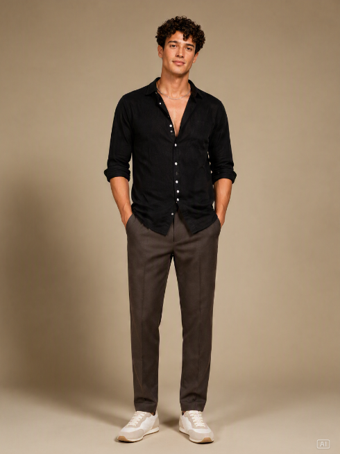 Thumbnail: Casual Cotton-Linen Shirt