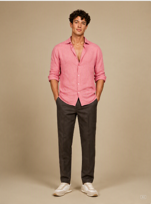 Thumbnail: Casual Cotton-Linen Shirt