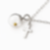 Sterling Silver Mustard Seed Necklace with Cross Charm | Christian Faith Jewelry