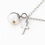 Thumbnail: Sterling Silver Mustard Seed Necklace with Cross Charm | Christian Faith Jewelry
