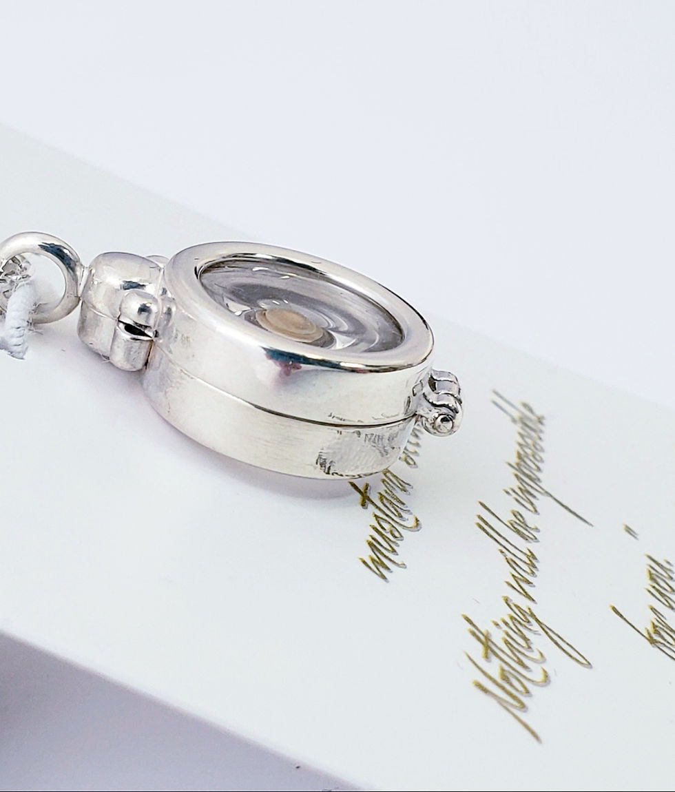 Thumbnail: Mustard seed necklace, 925 sterling silver locket by Boomdyada