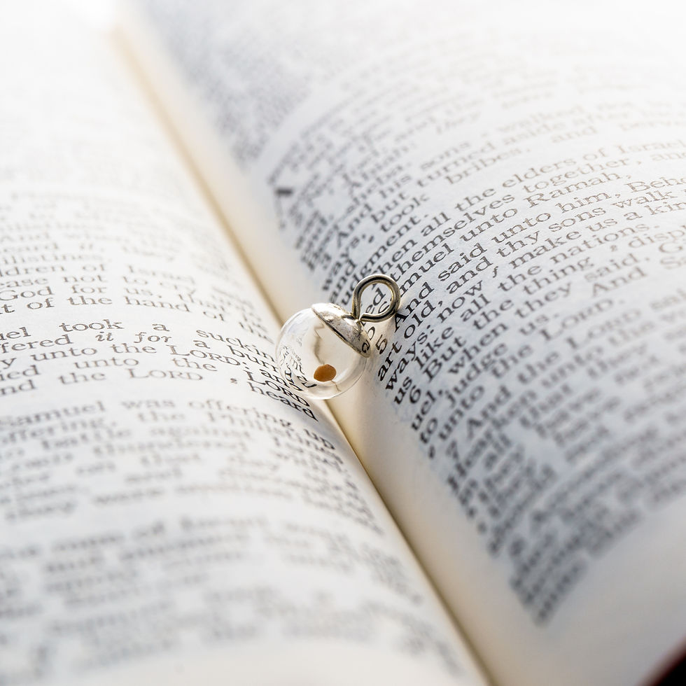 Tiny 925 Sterling Silver Mustard seed CHARM ONLY, 8mm By Boomdyada