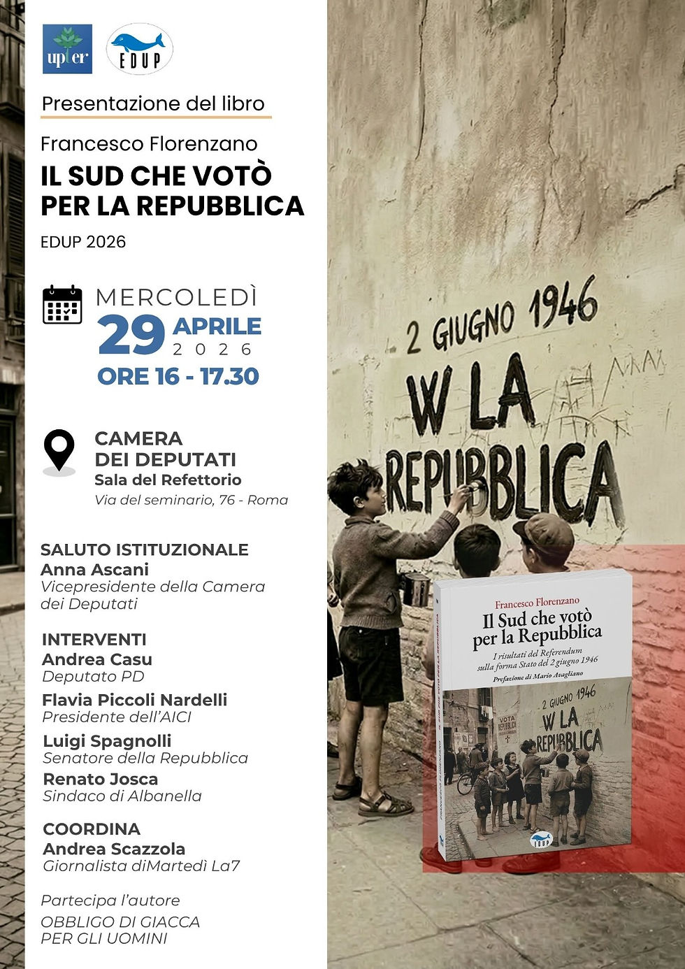 Presentazione del libro IL SUD CHE VOTÒ PER LA REPUBBLICA