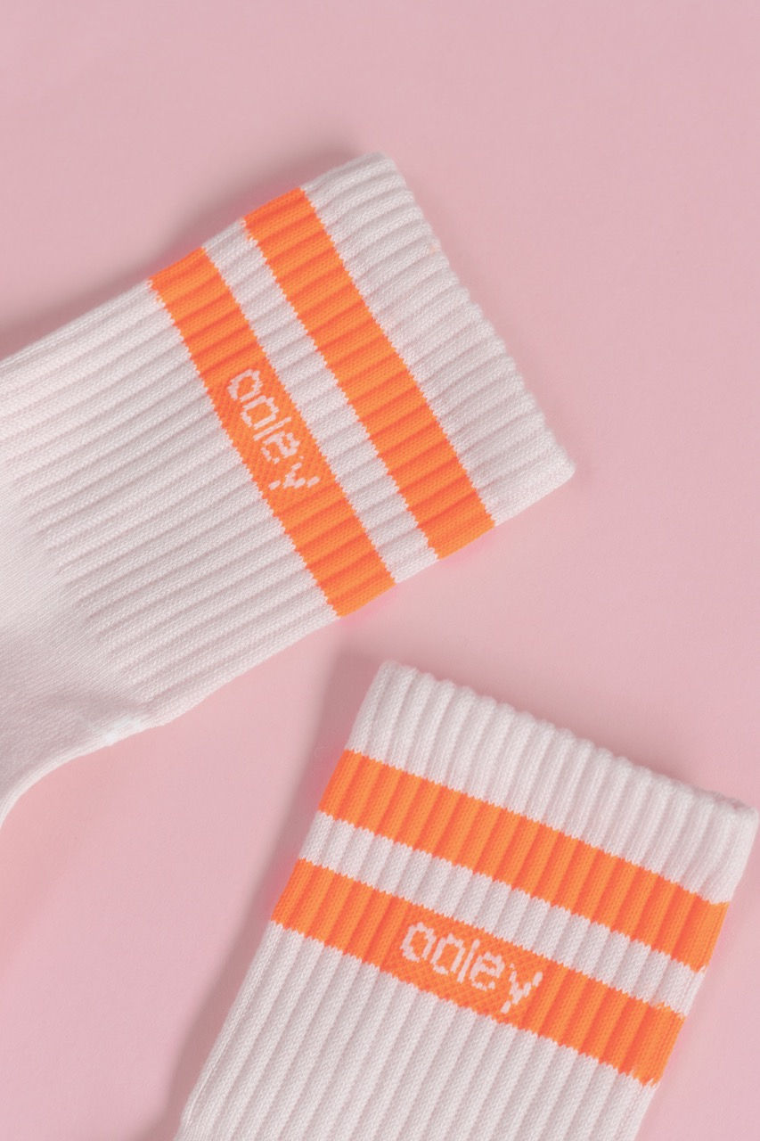 Miniaturbild: rosafarbene Tennissocken mit NeonStreifen