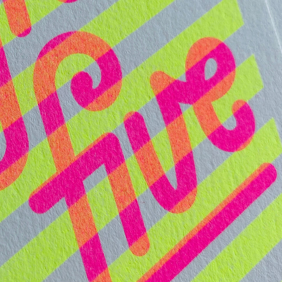 Miniaturbild: Karte High five in neon fluo