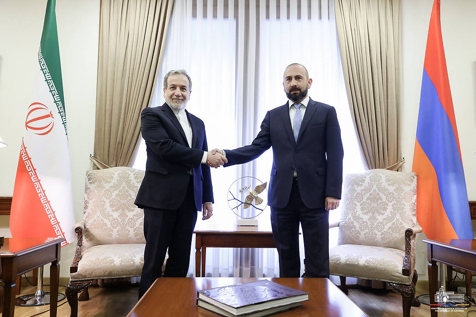 Iranian officials, including Foreign Minister Abbas Araghchi during his March 25 visit to Yerevan