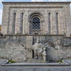 Armenian Lacrosse Coach Reads From Gospel of Mark at Mesrop Mashtots Statue