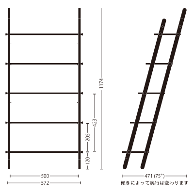 LADDER RACK - Double | abode