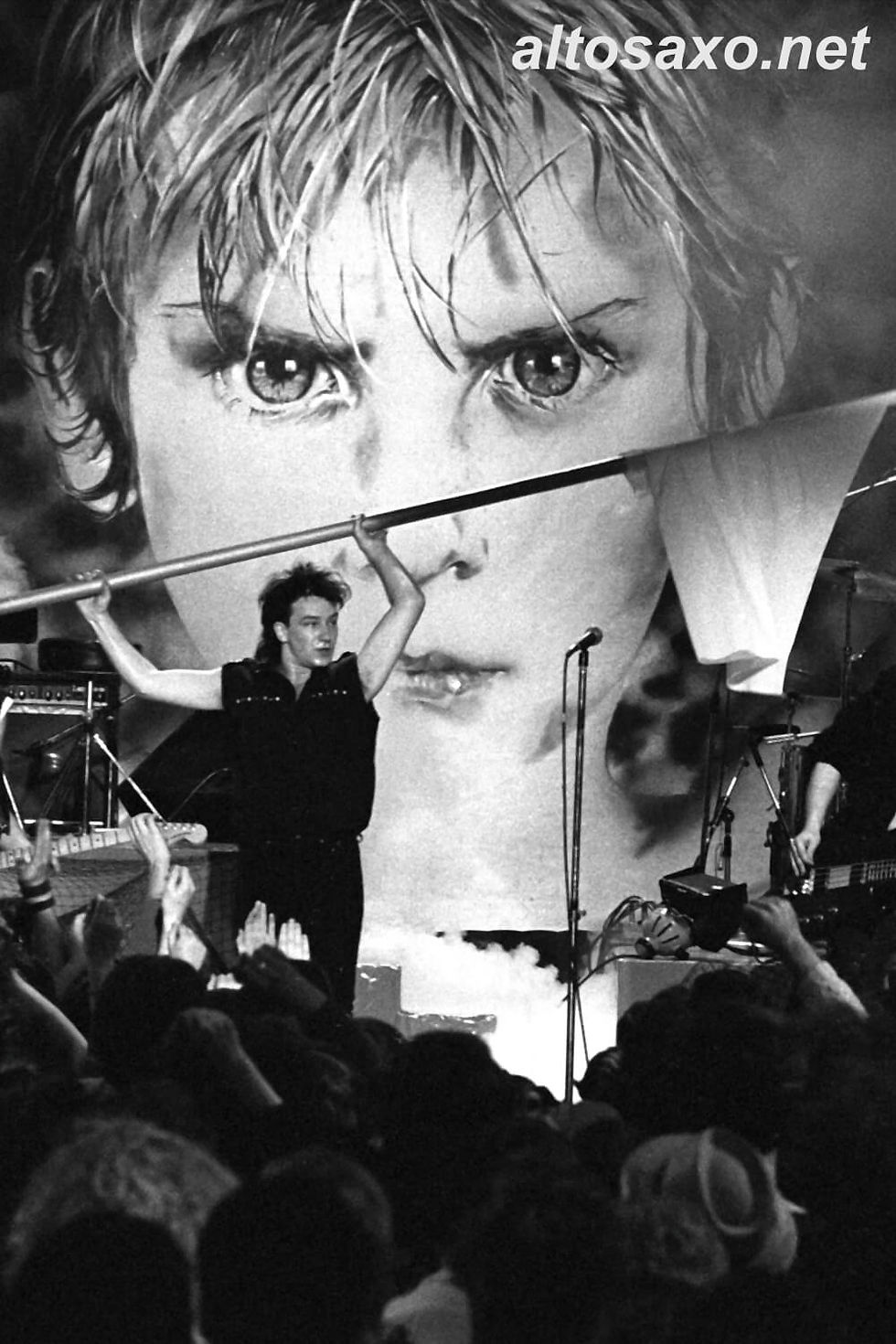 Bono of U2 performs on The Tube TV Show in Newcastle, England on March 16, 1983.