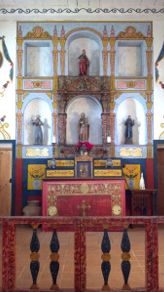 The altar at the Presidio Chapel. Photo by Anne Petersen.