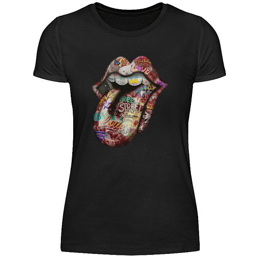 Rolling Stones Street Art T-Shirt Women