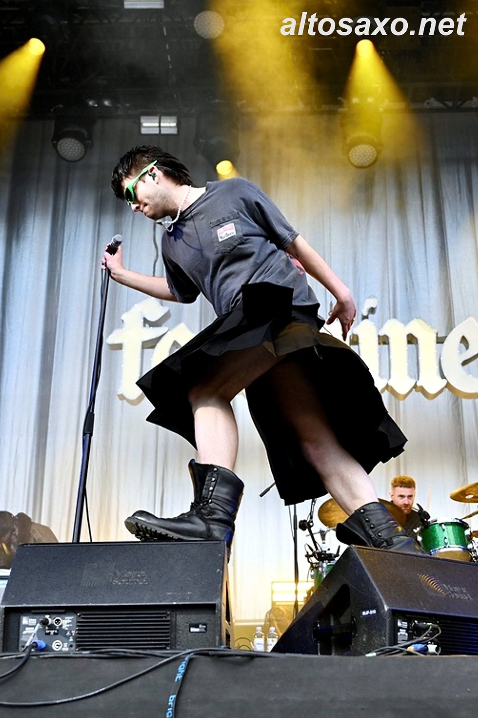 Grian Chatten of Fontaines D.C. performs at Bergenfest 2024 at Bergenhus Festning in Bergen, Norway on June 12, 2024.