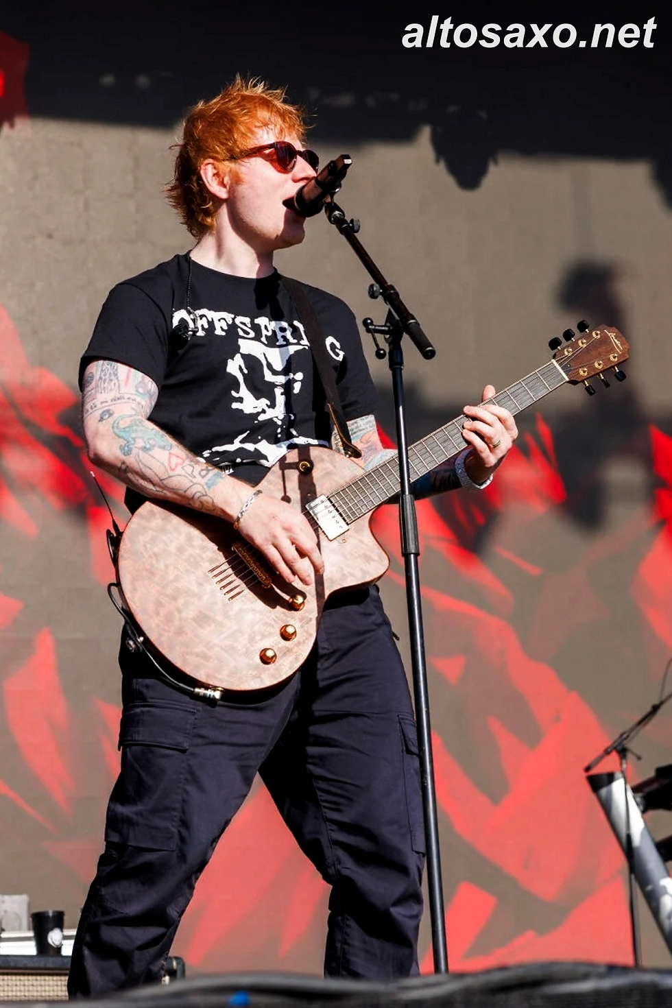 Ed Sheeran performs with The Offspring at BottleRock 2024.