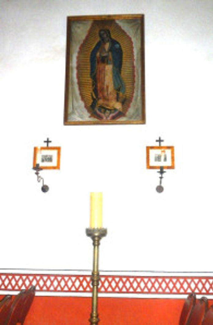 Our Lady of Guadalupe at the Presidio Chapel. Photo by Jarrell C. Jackman,