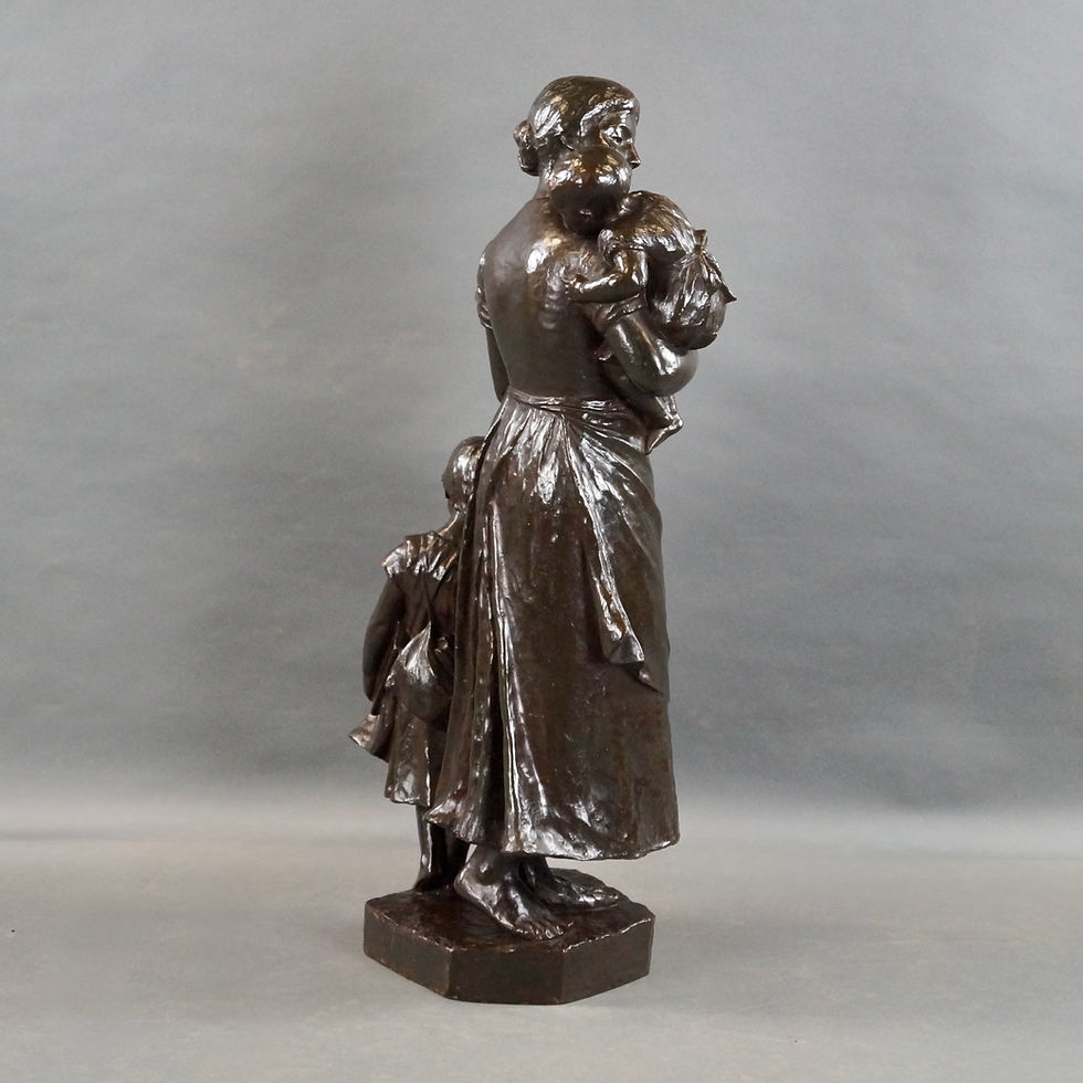 Thumbnail: A Charming & Large 19Thc Bronze Group