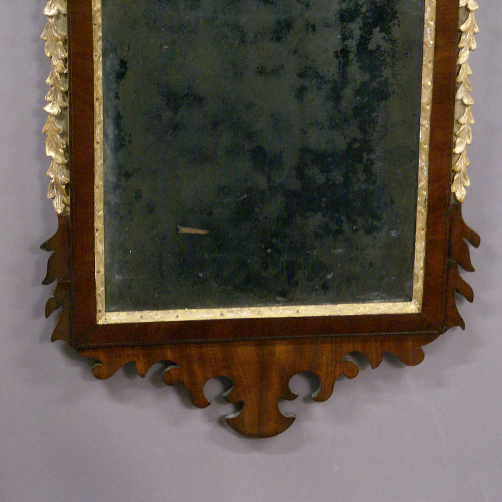 Thumbnail: An 18th Century mahogany & parcel gilt mirror