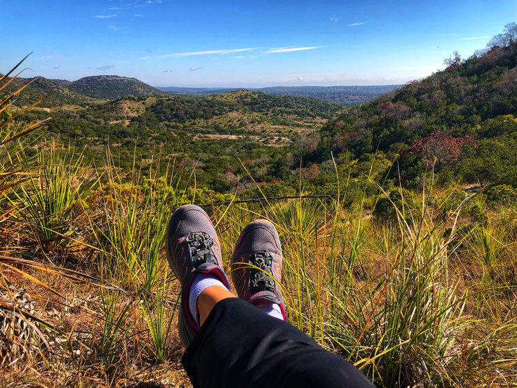 Enjoying the view from Ice Cream Hill at Hill Country State Natural Area Bandera