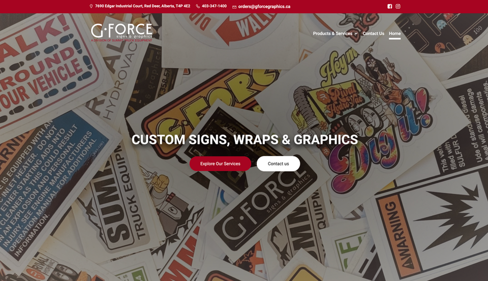 GForce Graphics Website