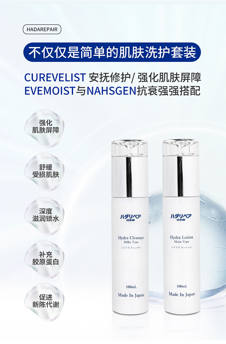 縮圖：白冰姬柔亮修復養膚水(100ml) Hadarepair Hydra Lotion