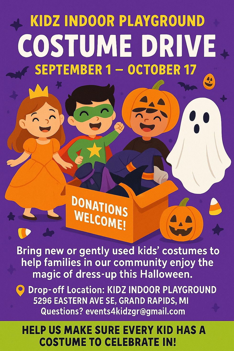 Costume Drive ( Events 4 Kidz)