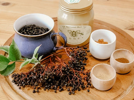 Homemade Elderberry and Honey Syrup