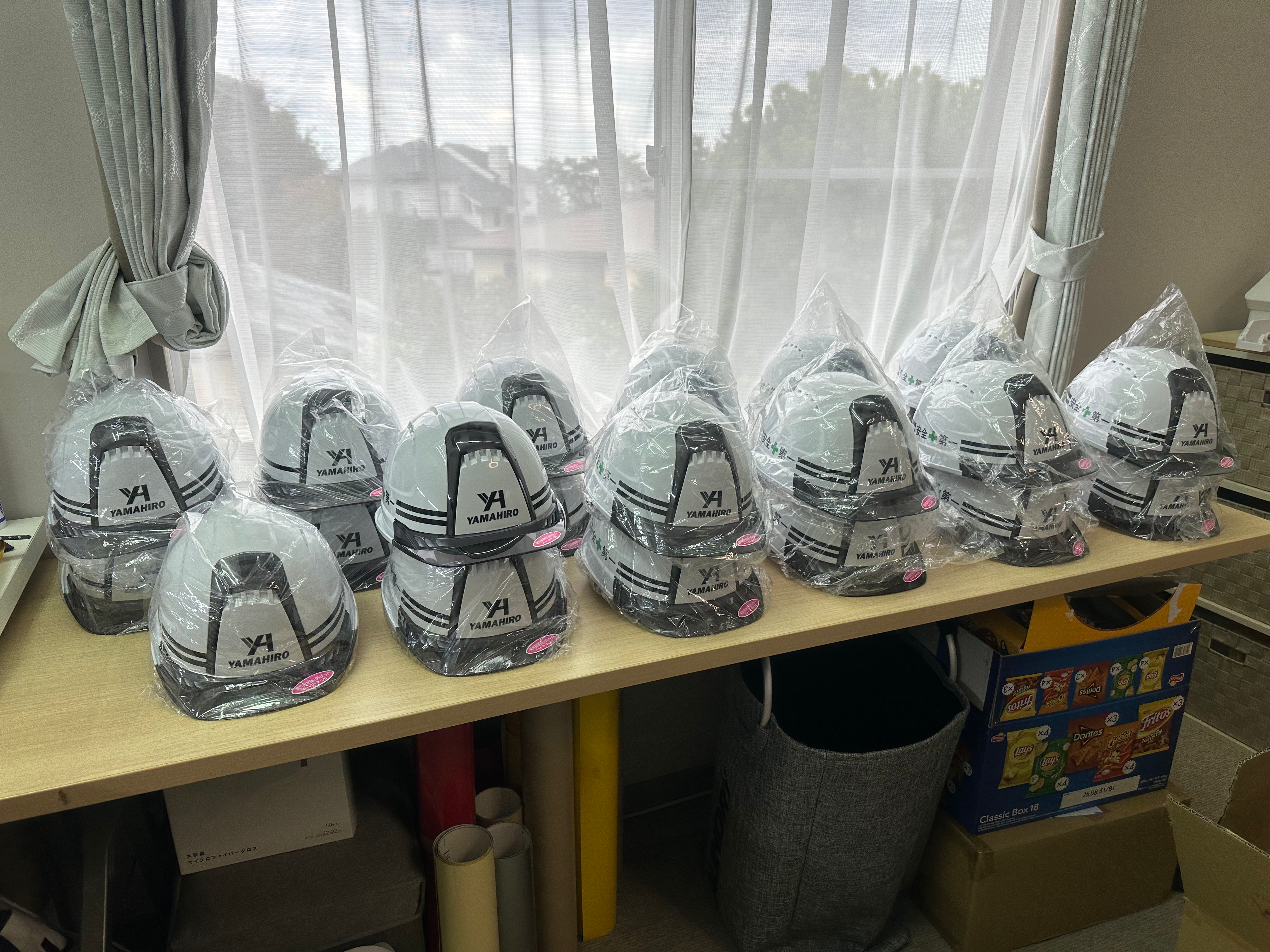 ヘルメットの名入れ