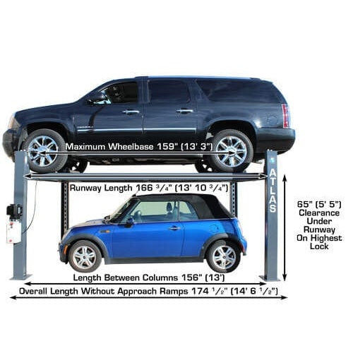 Thumbnail: Atlas PREMIUM 408SL 4 Post Lift + RJ35 Sliding Jacks Combo