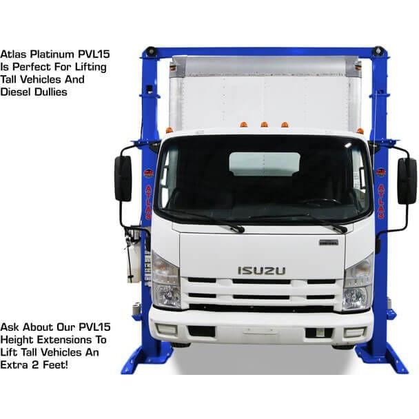 Thumbnail: Atlas Platinum PVL15 15,000 lb Heavy Duty 2-Post Lift