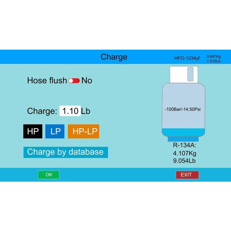 Thumbnail: Bludee AC400D Auto Recovery Recycle Recharge Dual Machine for both R134A and...