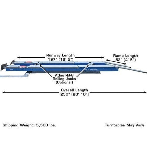 Thumbnail: Atlas 12AWFSL 12,000 lb Alignment Lift w/ Wheels Free Lifts