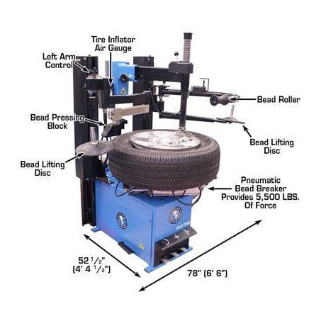 Thumbnail: Atlas TC229DAA Rim-Clamp Tire Changer w/ Dual Assist Arms