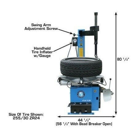 Thumbnail: Atlas TC289 Tire Changer + WB11 Deluxe Motorcycle Wheel Balancer Combo Package