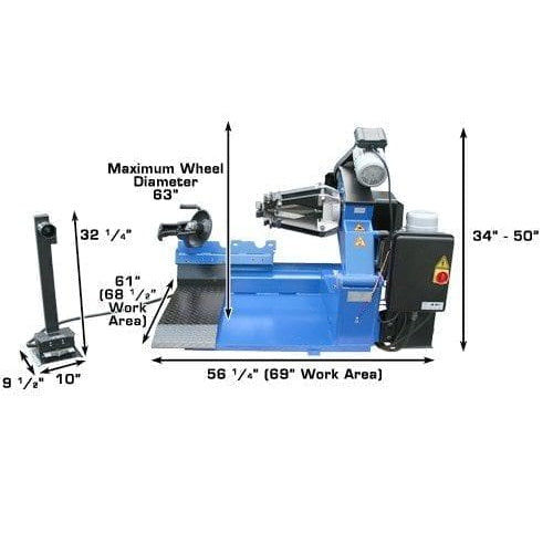 Thumbnail: Atlas TTC301 Truck Tire Changer + WBT-210 Heavy Duty Wheel Balancer Combo