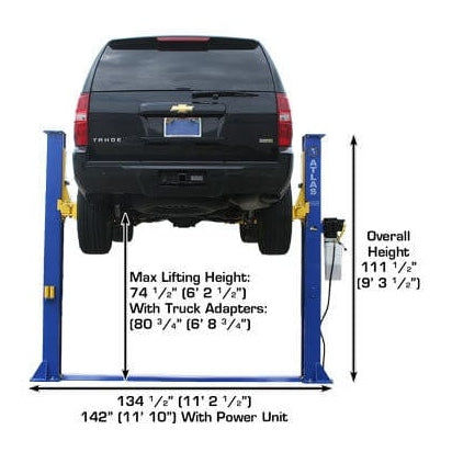 Thumbnail: Atlas 9KBPX 9,000 lb Baseplate 2 Post Lift w/ LMA Combo