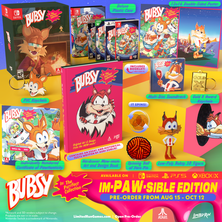 Get Ready for Claw-some! The Fur-midable 90s Bobcat Returns with Bubsy in: The Purrfect Collection, Opening for Pre-Order From August 15!