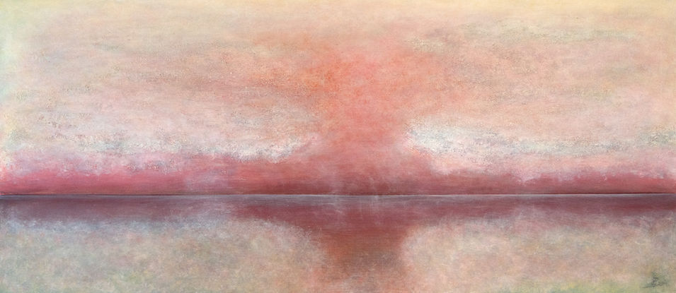 Abstrakte Meer Landschaft Acrylgemälde auf Leinwand assoziationsoffen farbintensiv