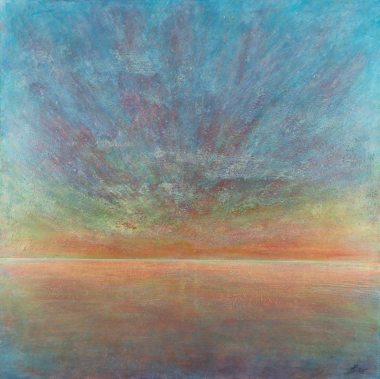 Aufbruch III - Peter Stahr - 2025 - Acrylmischtechnik auf Leinwand - 100 x 100 cm