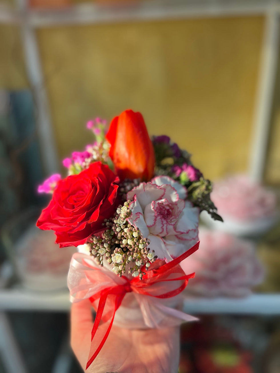 Miniatura: Box fiorita in tessuto - piccola