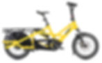 A yellow Tern cargo bike