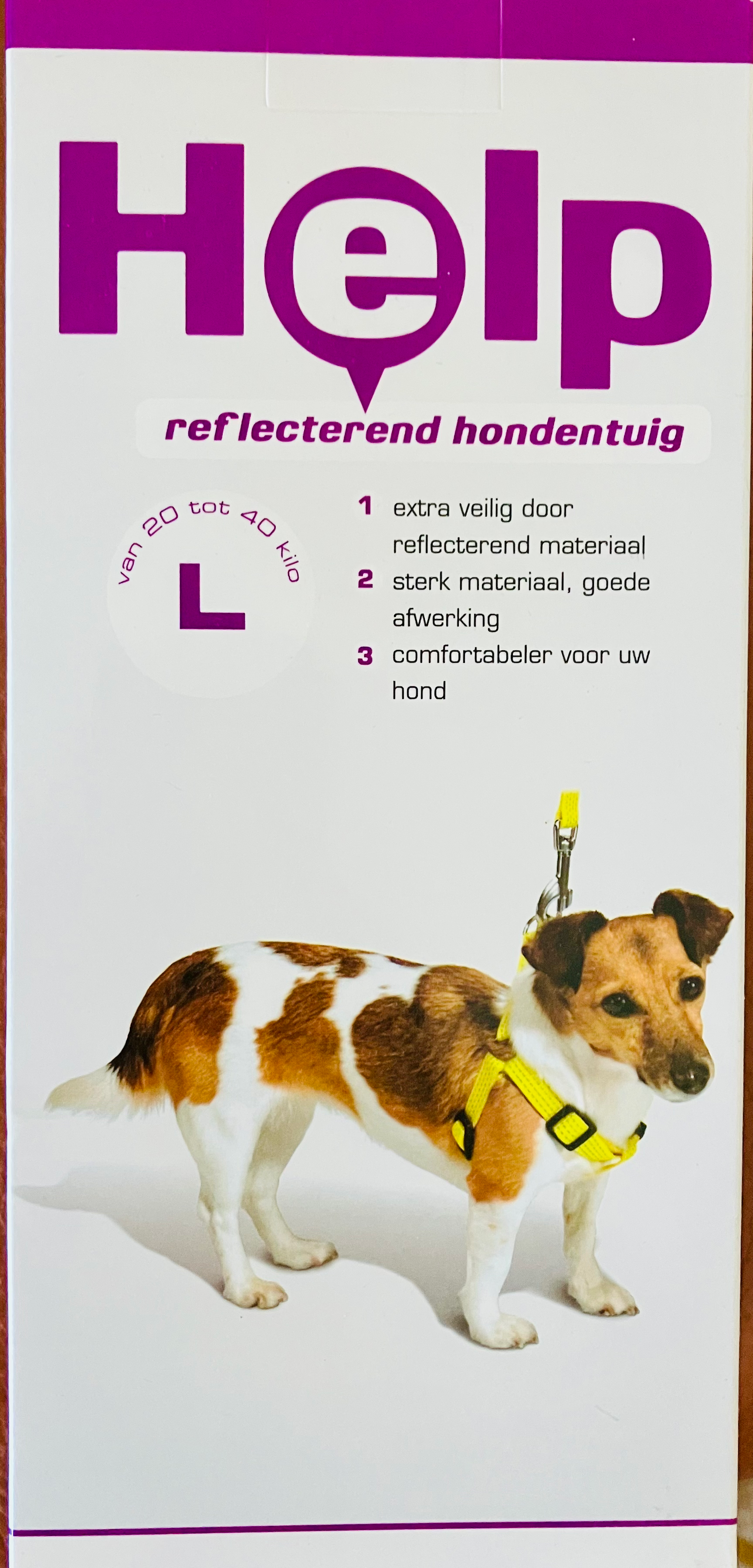 Reflecterend Hondentuig (maat L) Nieuw & ongebruikt – past gewoon niet bij ons a