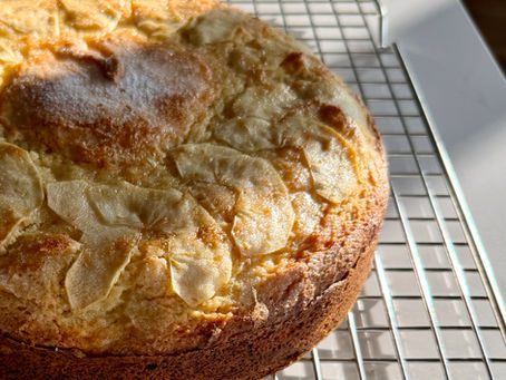gluten and dairy free French apple cake