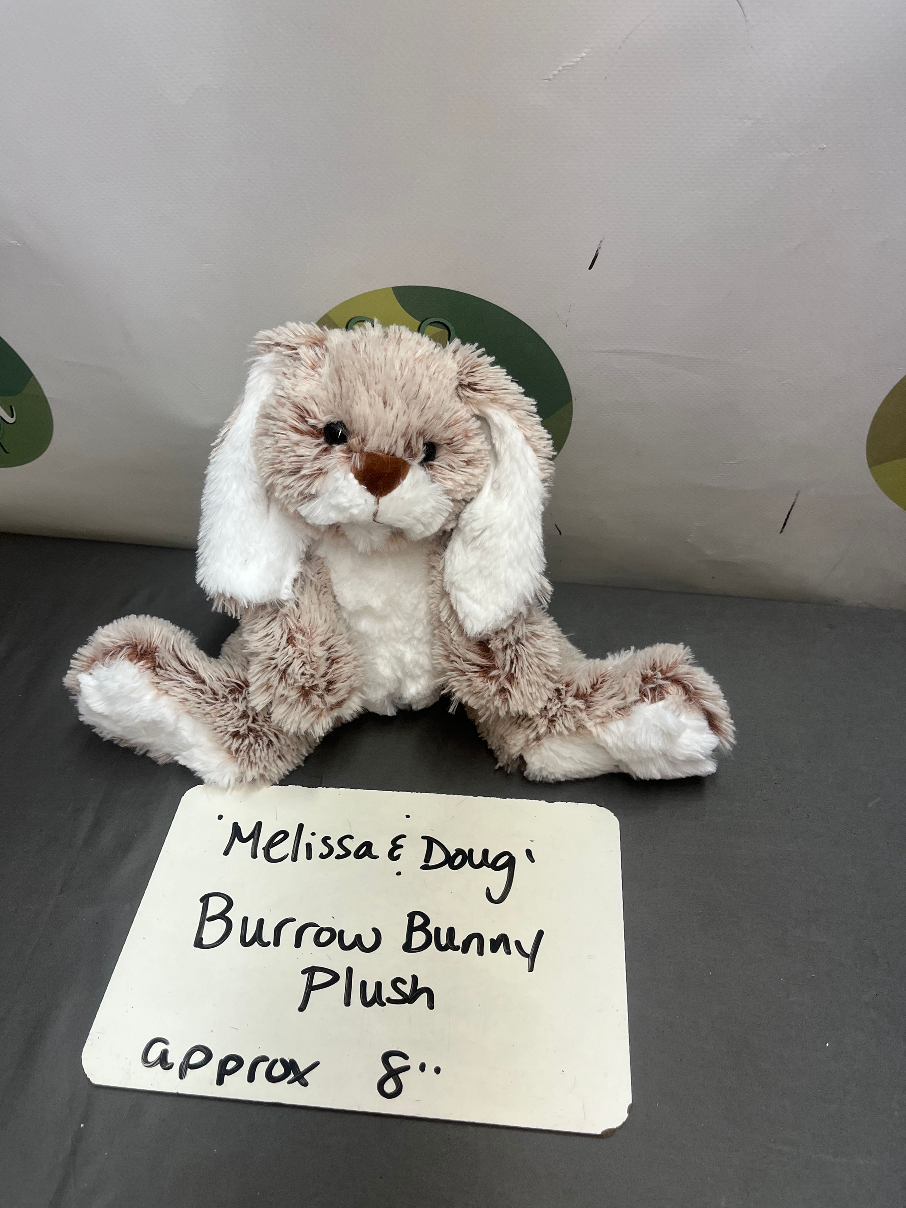 Melissa & Doug- Burrow Bunny Plush-Size: 8”