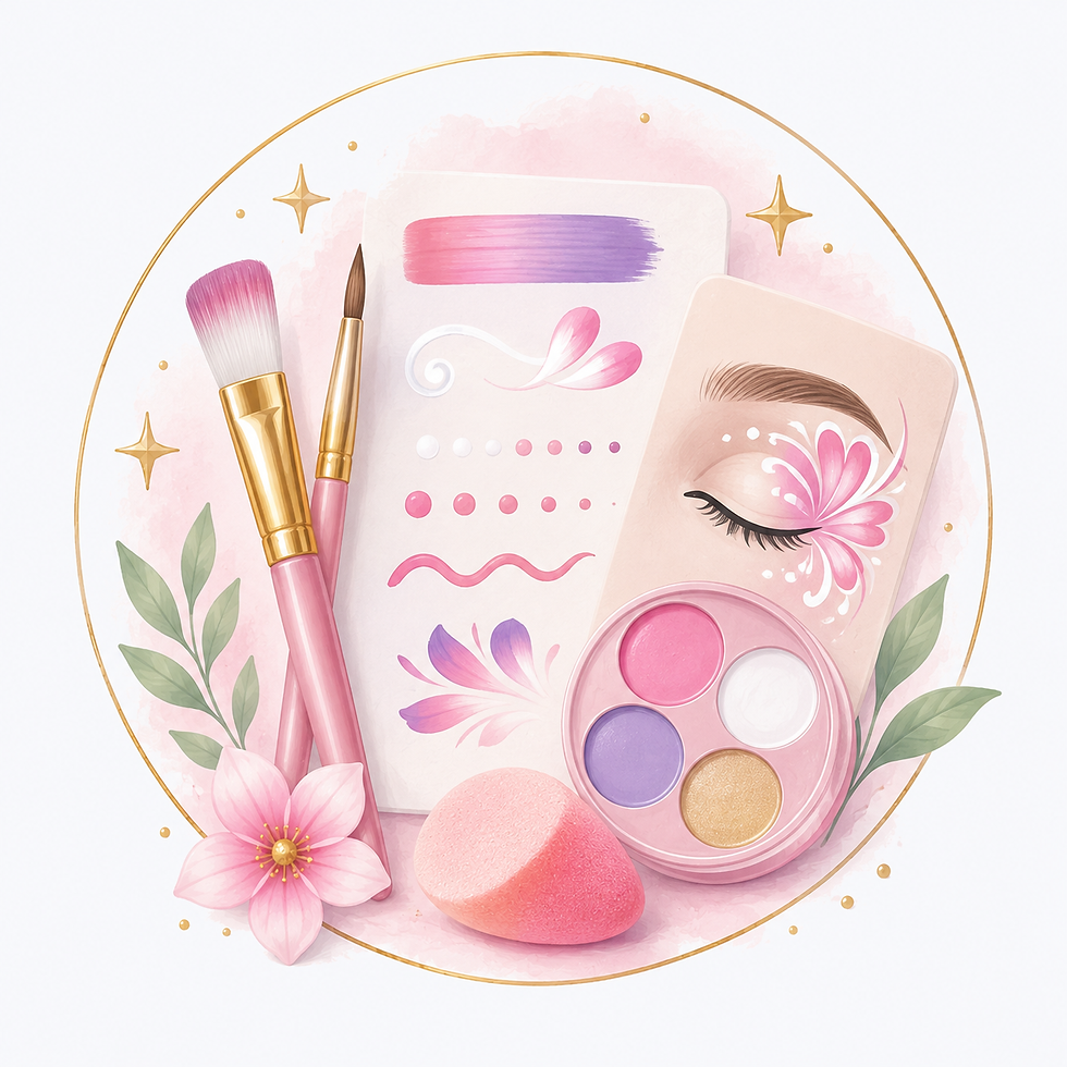 Apprentissage des techniques de base du maquillage artistique au pinceau et à l’éponge