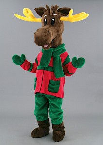 Mascotte élan de Noël pour animation et événement de fin d’année
