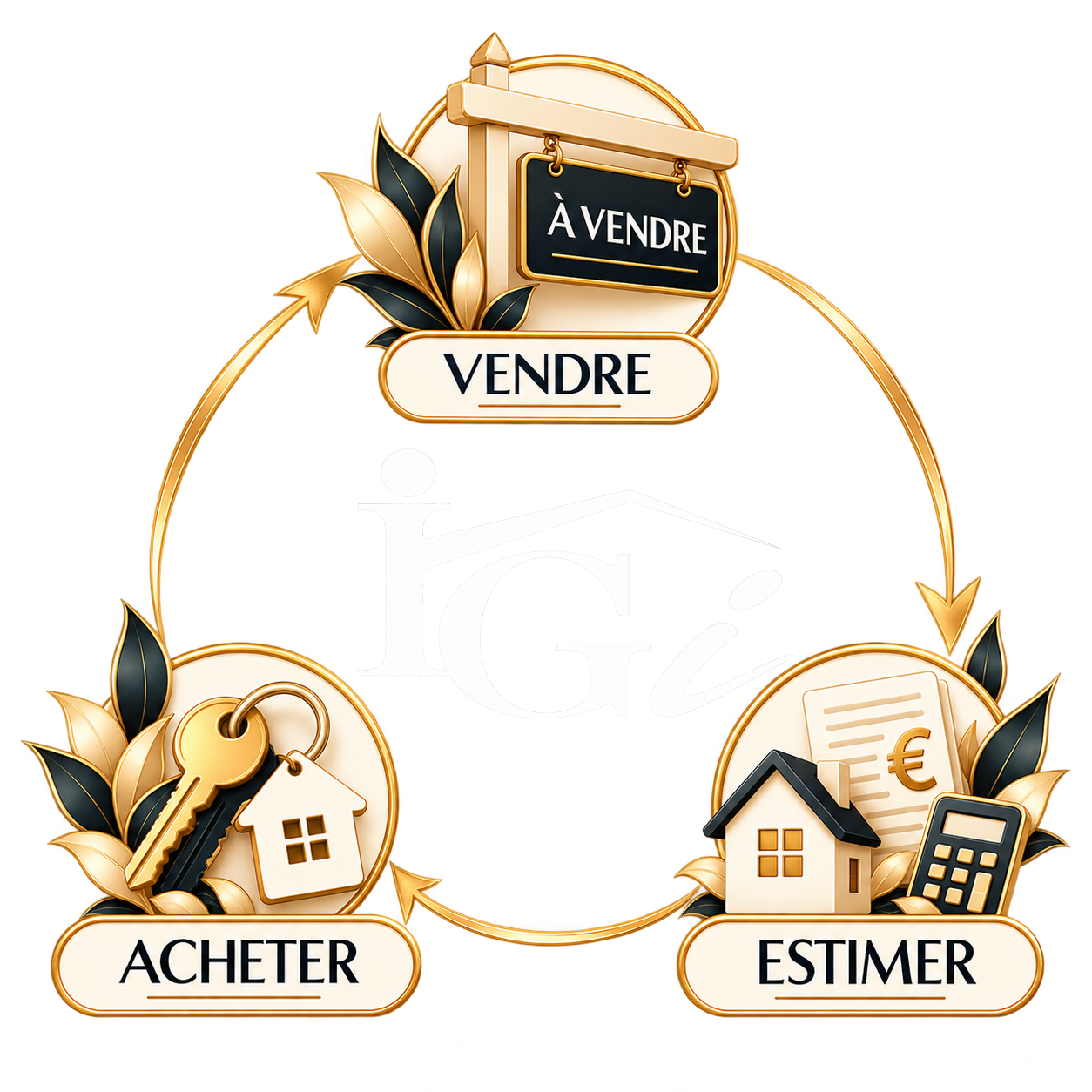 Emblème immobilier luxueux IGi Isabelle garcia immobilier agence de Montpellier (34)