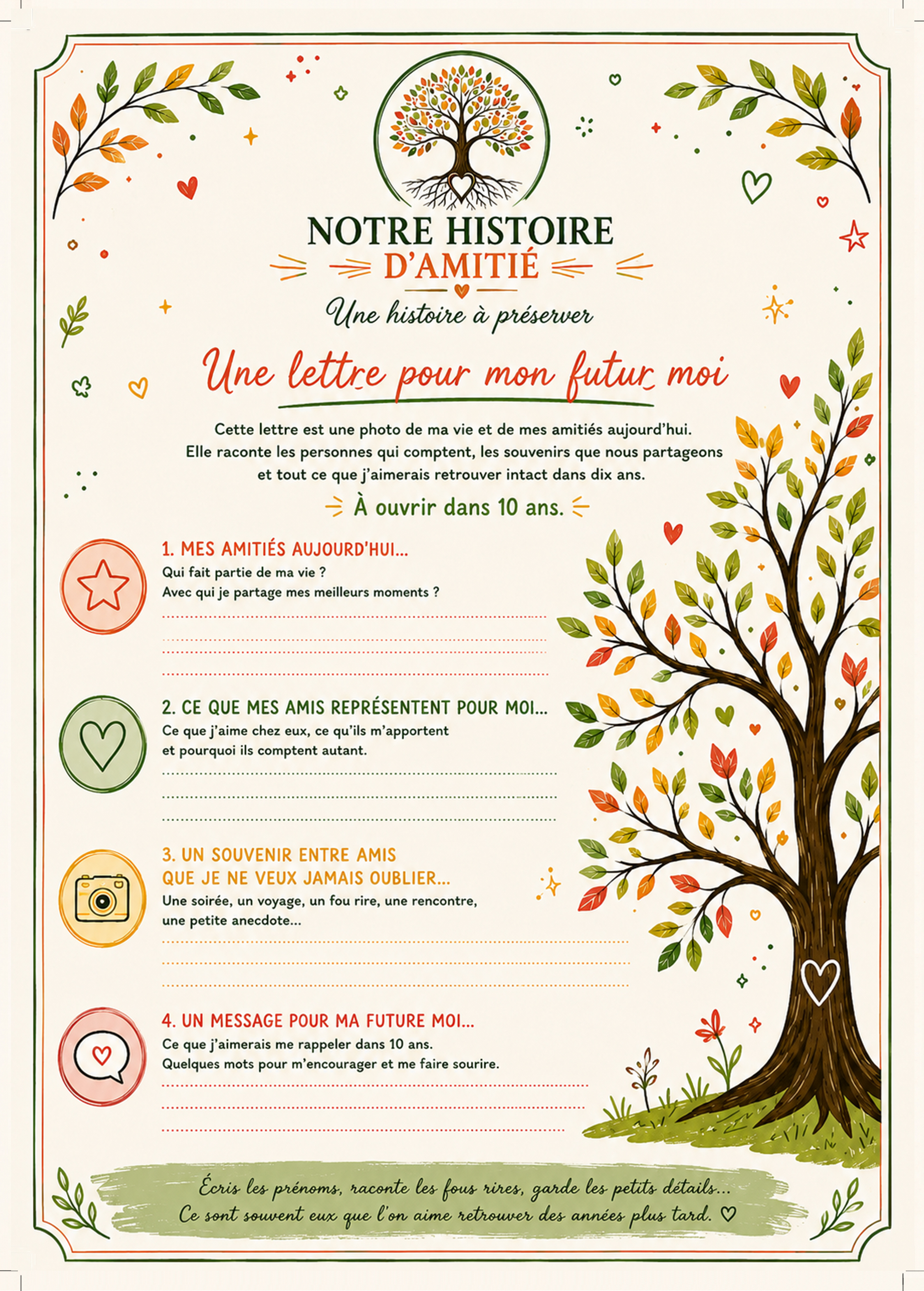 Lettre originale pour son futur soi à ouvrir dans dix ans