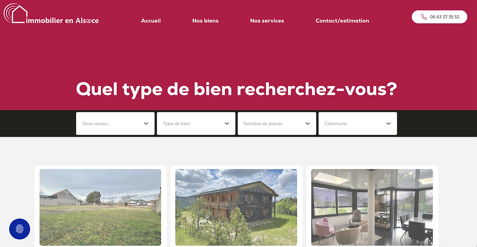 creation de site internet pour une agence immobiliere d'alsace